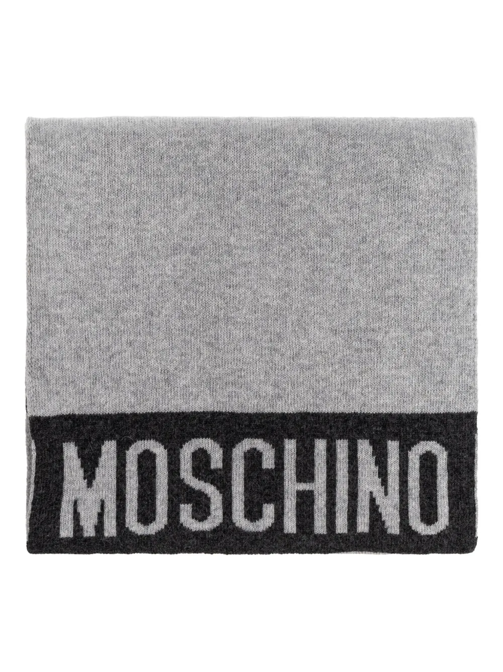 

Шарф с логотипом Moschino, серый