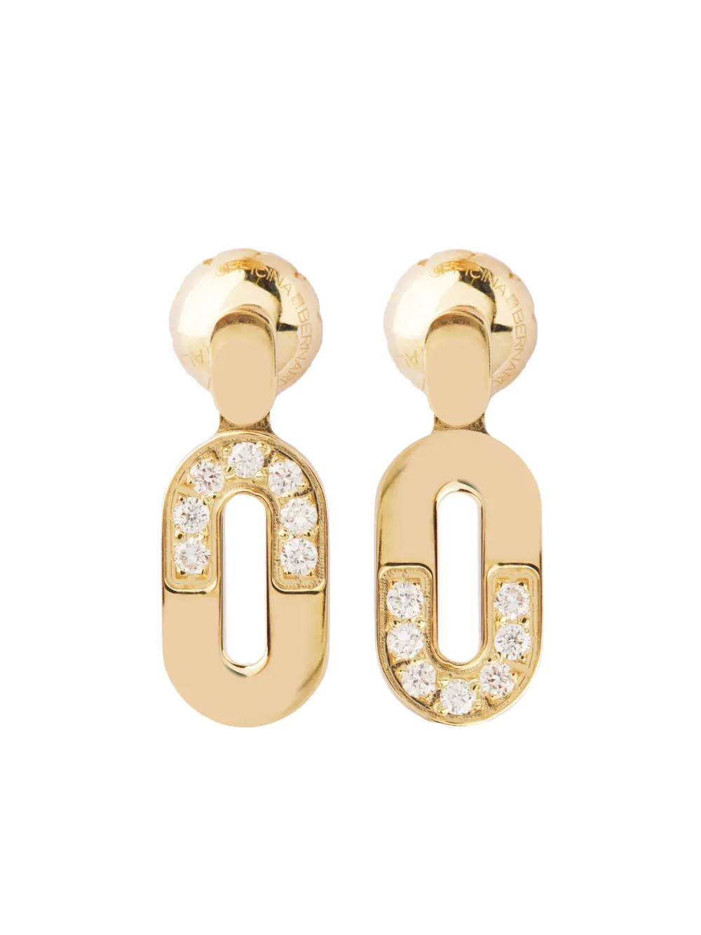 

Серьги-подвески Dea из желтого золота с бриллиантами Officina Bernardi, золотой