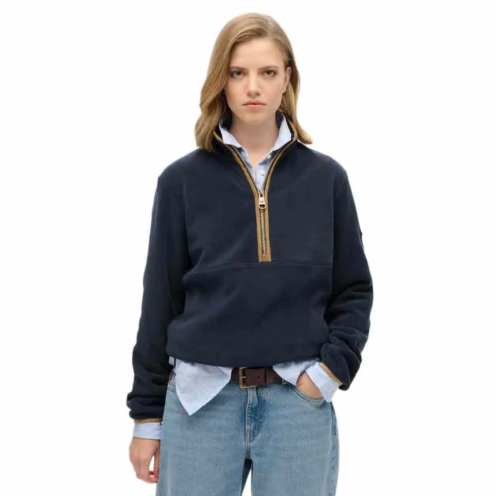 

Толстовка Superdry Estate Fleece half zip, синий
