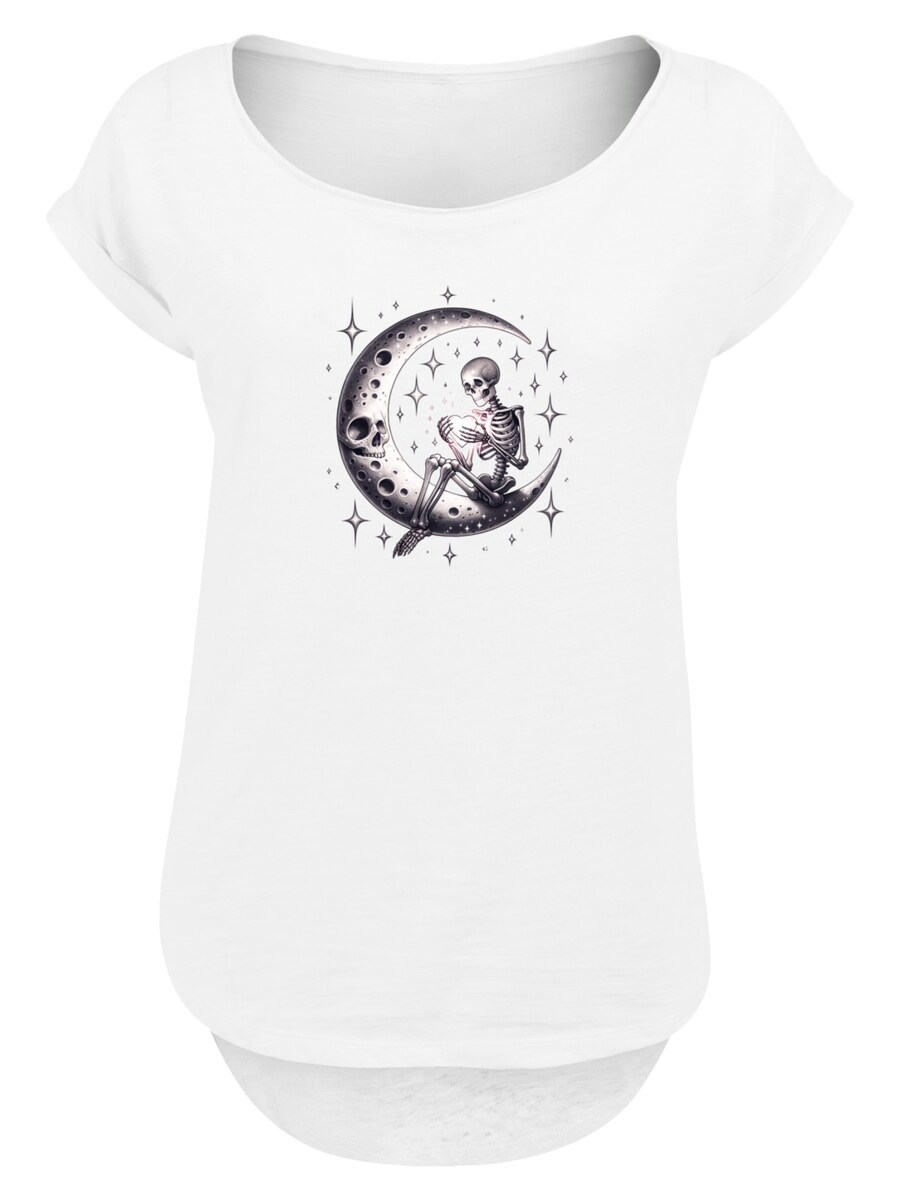 

Рубашка F4NT4STIC Gothic Valentinstag Skelett Mond, белый