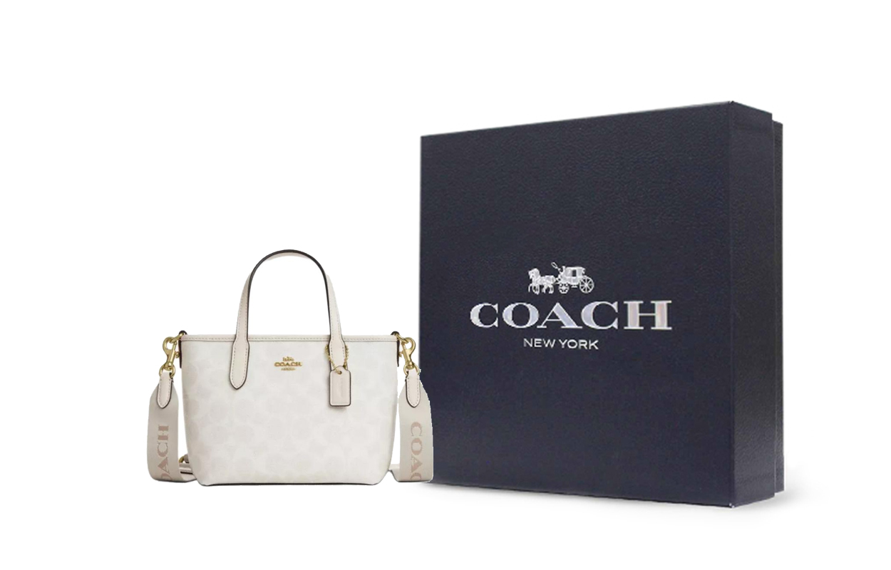 

COACH Городская сумка тоут из прорезиненного хлопка