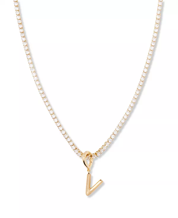 

Позолоченное мини-колье-теннисная цепочка с инициалами Изабеллы Brook & York, gold-v