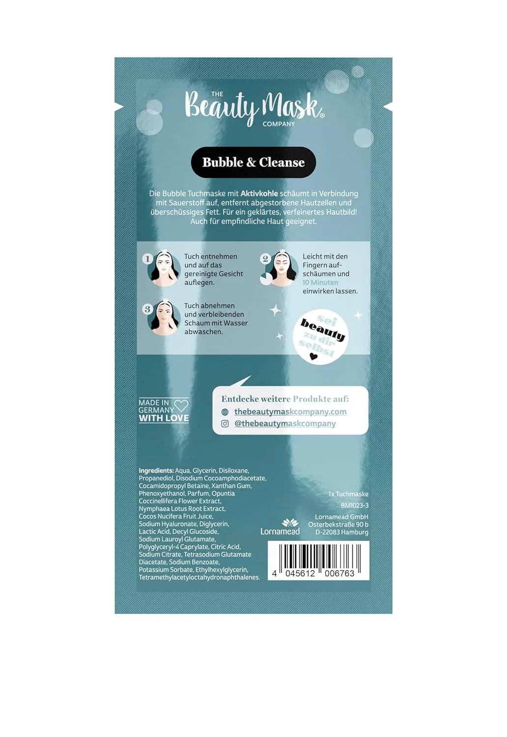 Пузырьковая маска The Beauty Mask Company Oxygen с активированным углем The Beauty Mask Company — фото 2
