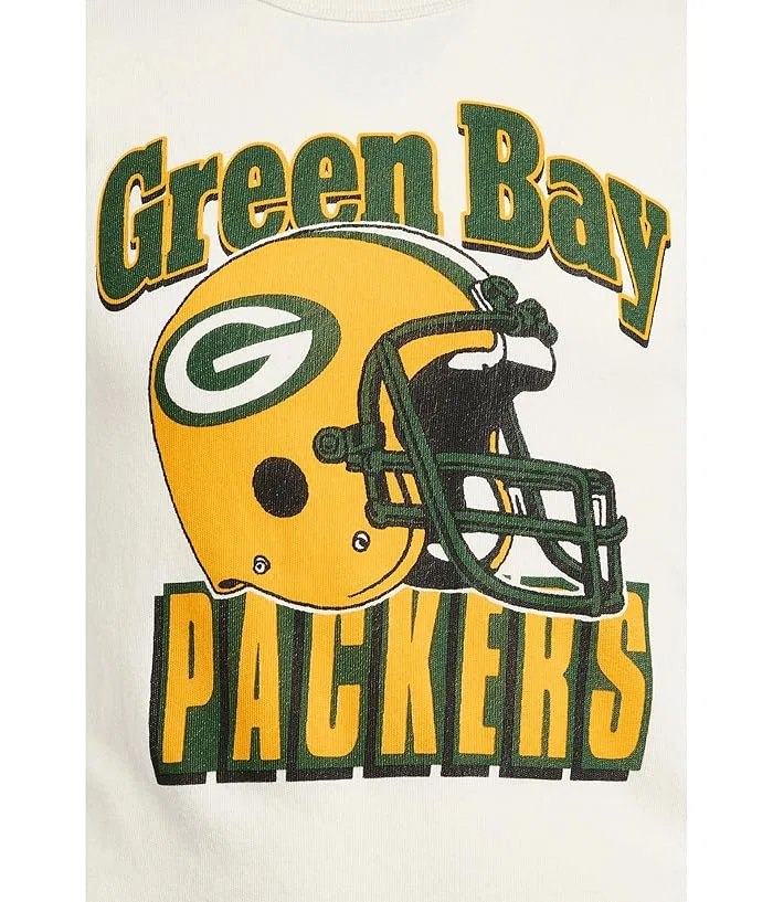 Футболка с принтом Green Bay Packers Junk Food Clothing Kids, Vintage White — фото 3