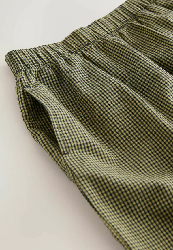 Брюки-Бочонки классического кроя без застежки Next, Olive Green Gingham — фото 2
