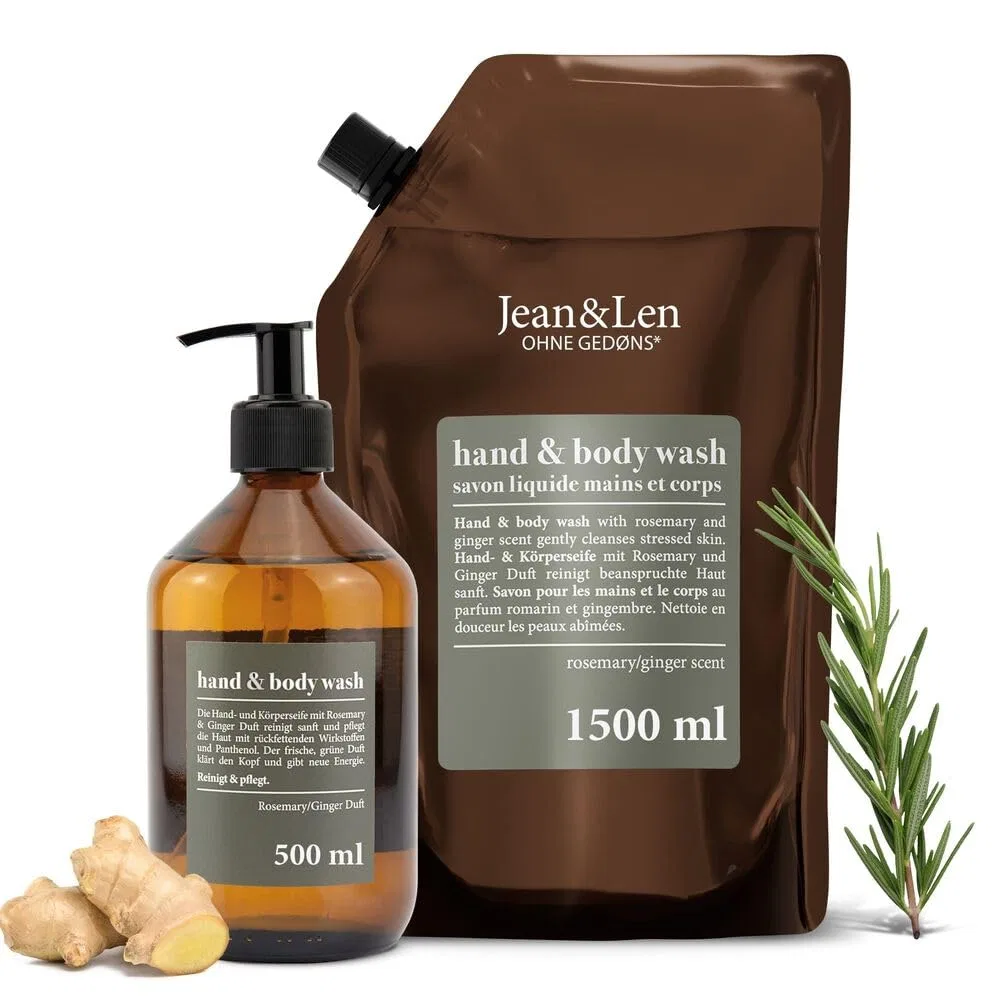 Жидкое мыло для рук и тела «Rosemary/Ginger» от Jean & Len, 1.5 л Jean & Len