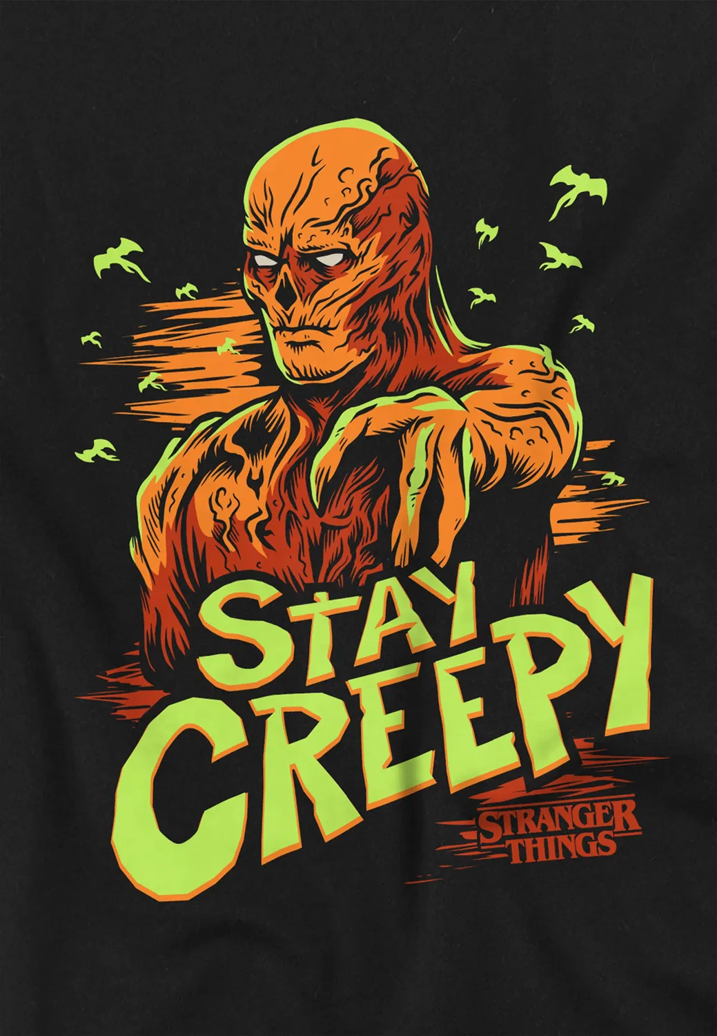 Футболка детская с принтом Stranger Things, черный — фото 2