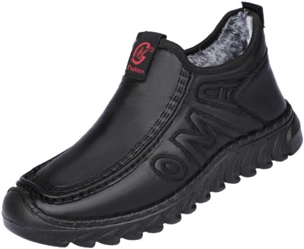 

Мужские теплые ботинки, удобные противоскользящие снегоступы, зимняя обувь для активного отдыха на улице, хлопковые Azttoztto, черный