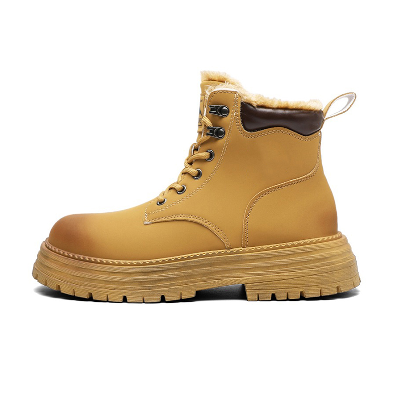 

TCELLARS Устойчивые к истиранию утепленные высокие снежные ботинки мужские Maple Yellow 6055 с двойной шнуровкой, цвет Maple Yellow 6055 (Double Shoelace)