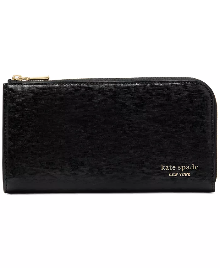 

Девен Кожаный кошелек на молнии Saffiano Continental kate spade new york, черный