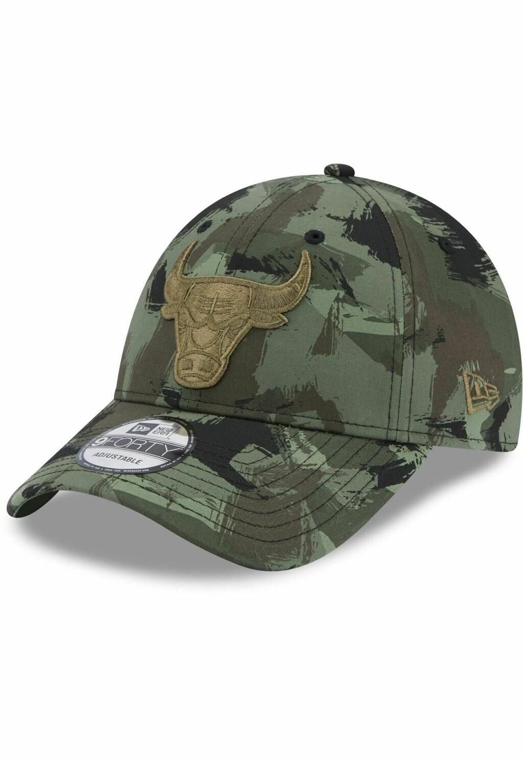 

Бейсболка 9FORTY CLIPBACK PRINTED CHICAGO BULLS New Era, цвет olive