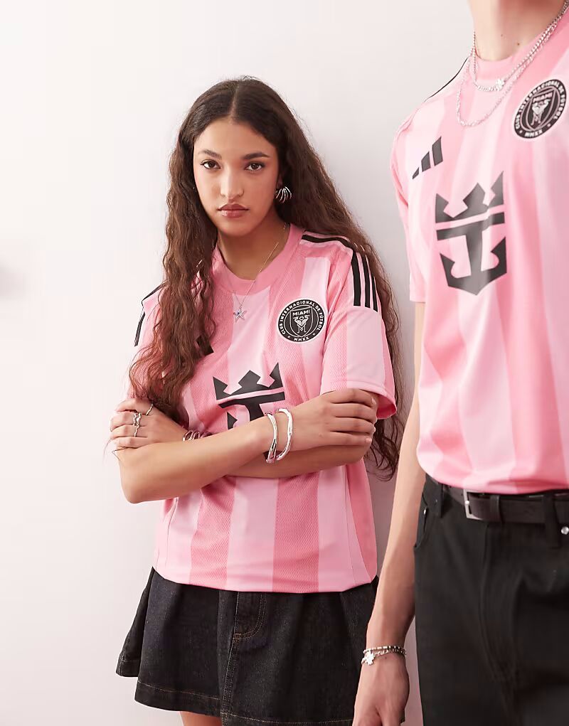 Футболка Adidas Soccer Inter Miami 2025 Home в розовом цвете Adidas Originals — фото 2