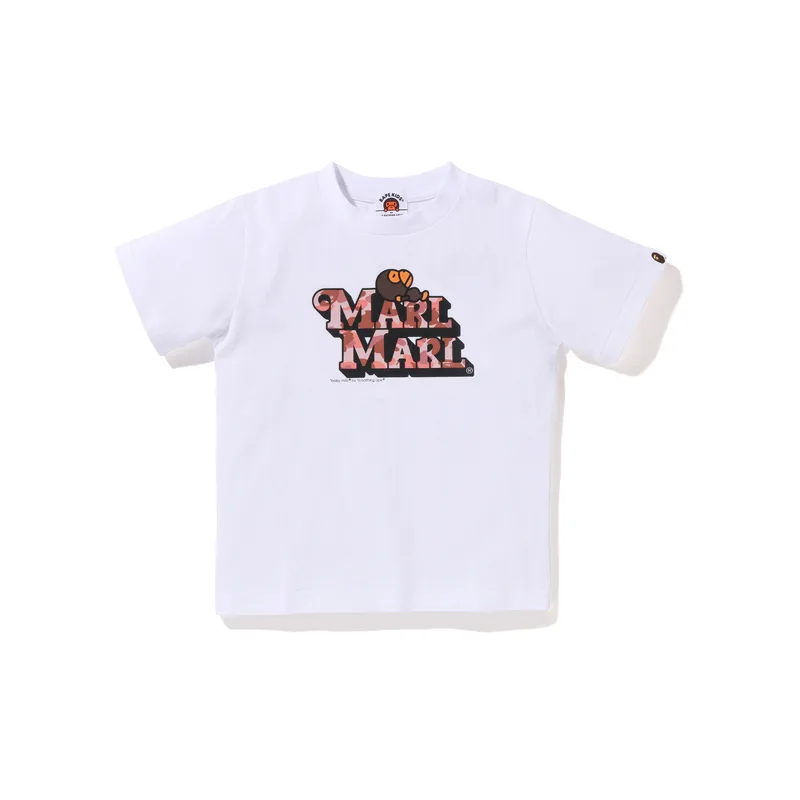 Футболка FW25 для детей 3-7 лет A BATHING APE, White WHX