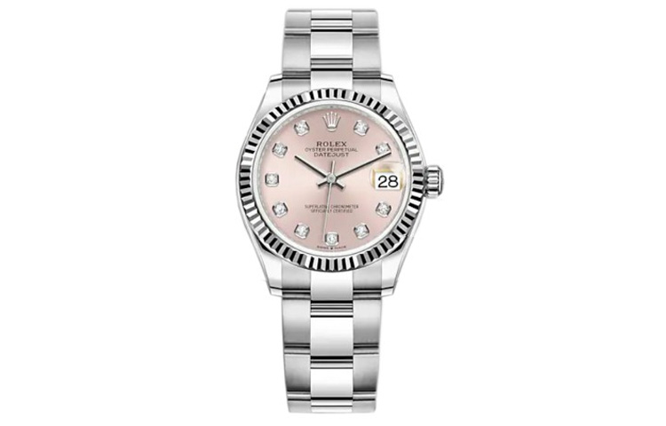 

ROLEX Log Series автоматический механический механизм женские часы 31 мм розовый циферблат Oystersteel ремешок