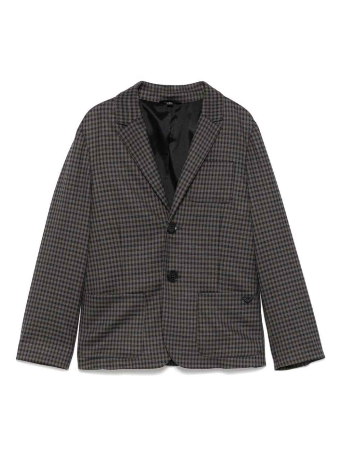 

Пиджак в клетку Emporio Armani Kids, серый