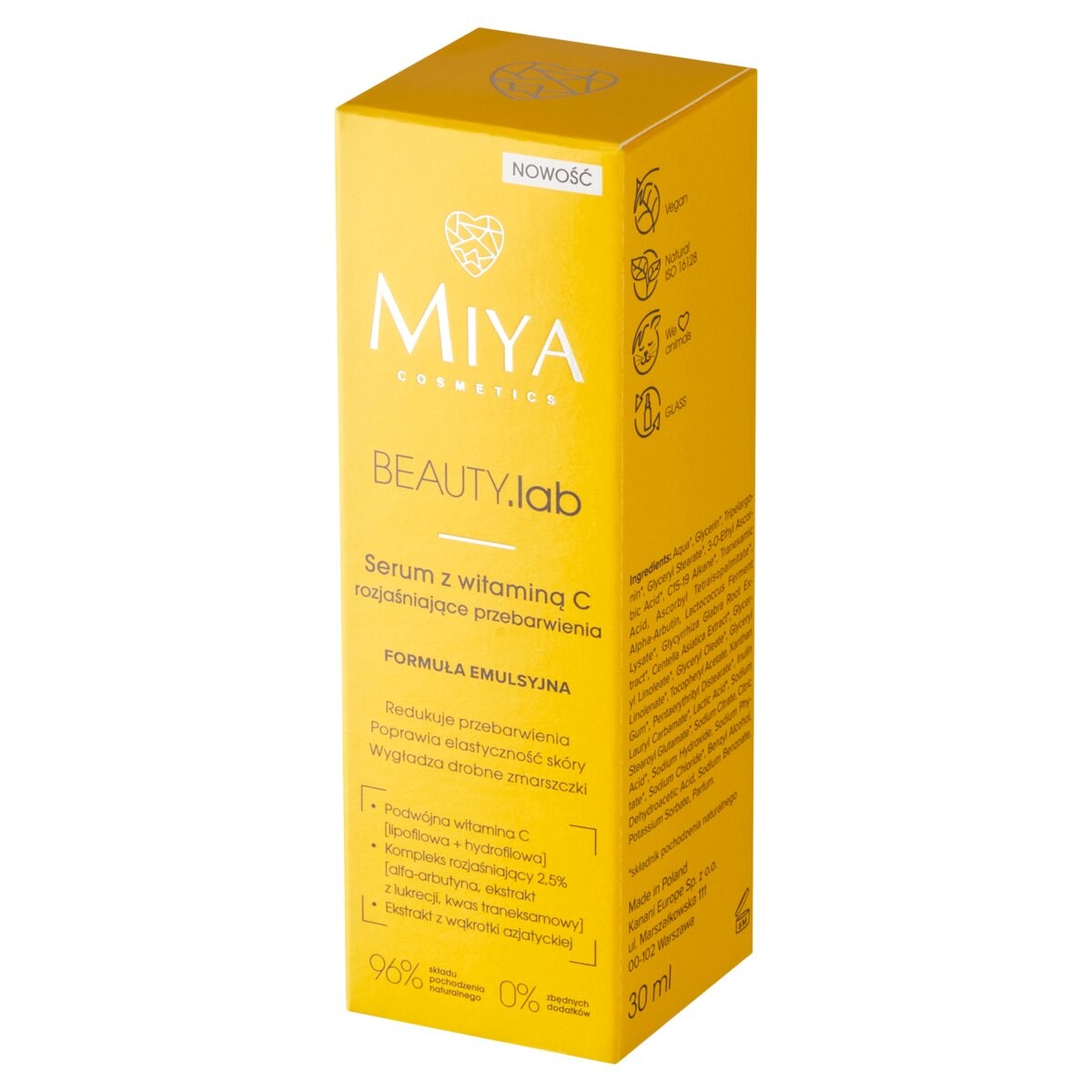 Эмульсия Miya Cosmetics — Beauty.lab, с витамином С, осветляющая пигментные пятна, 30 мл — фото 2