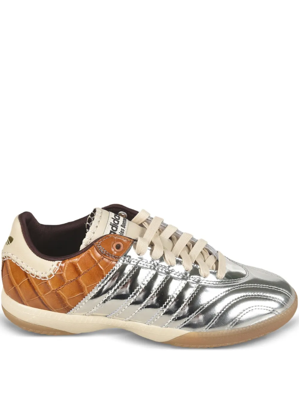 

Кроссовки Samba с тиснением под кожу крокодила Adidas, серебяный