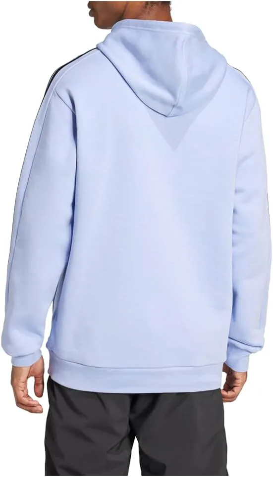Толстовка Adidas Essentials Fleece 3-Stripes, синий — фото 3