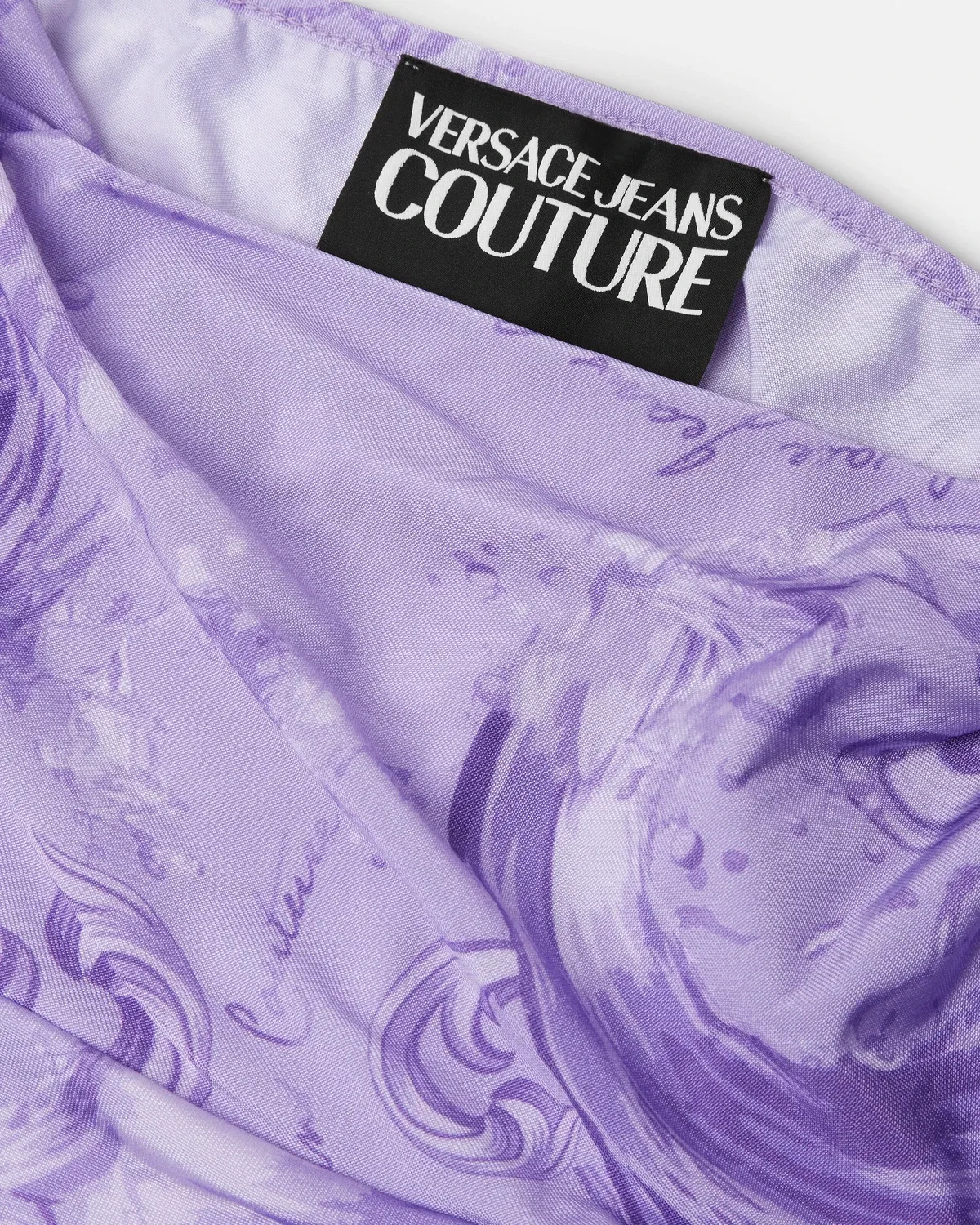 Драпированный топ из вискозы с принтом VERSACE, мультиколор — фото 2