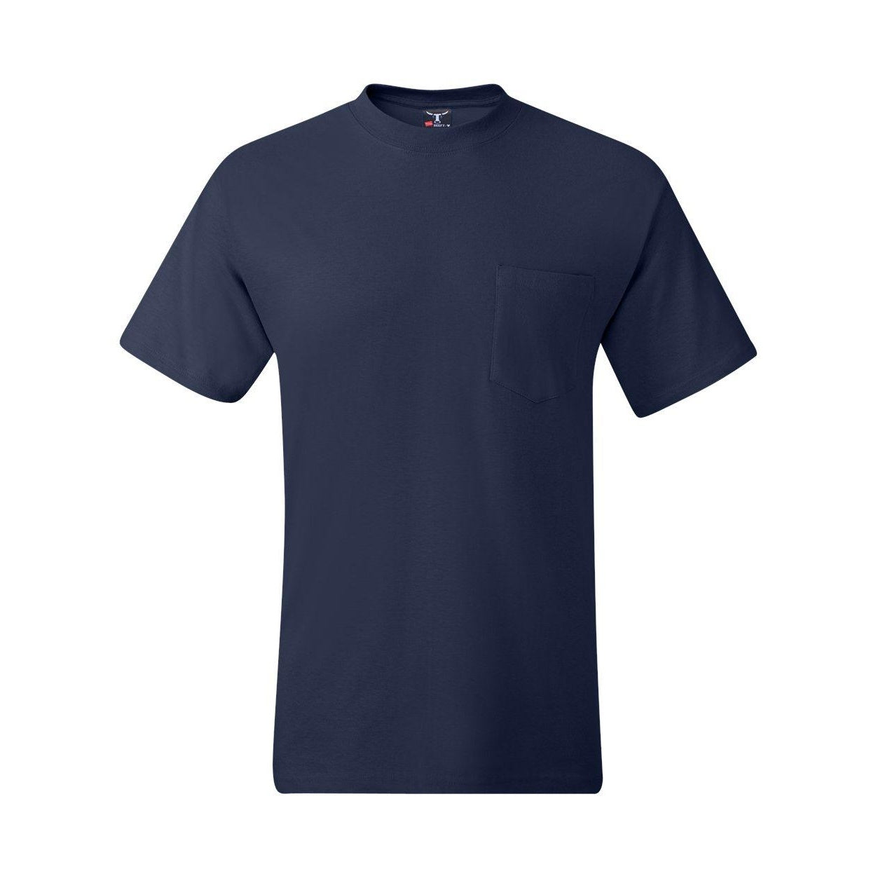 

Футболка Hanes Beefy-T с карманом, темно-синий