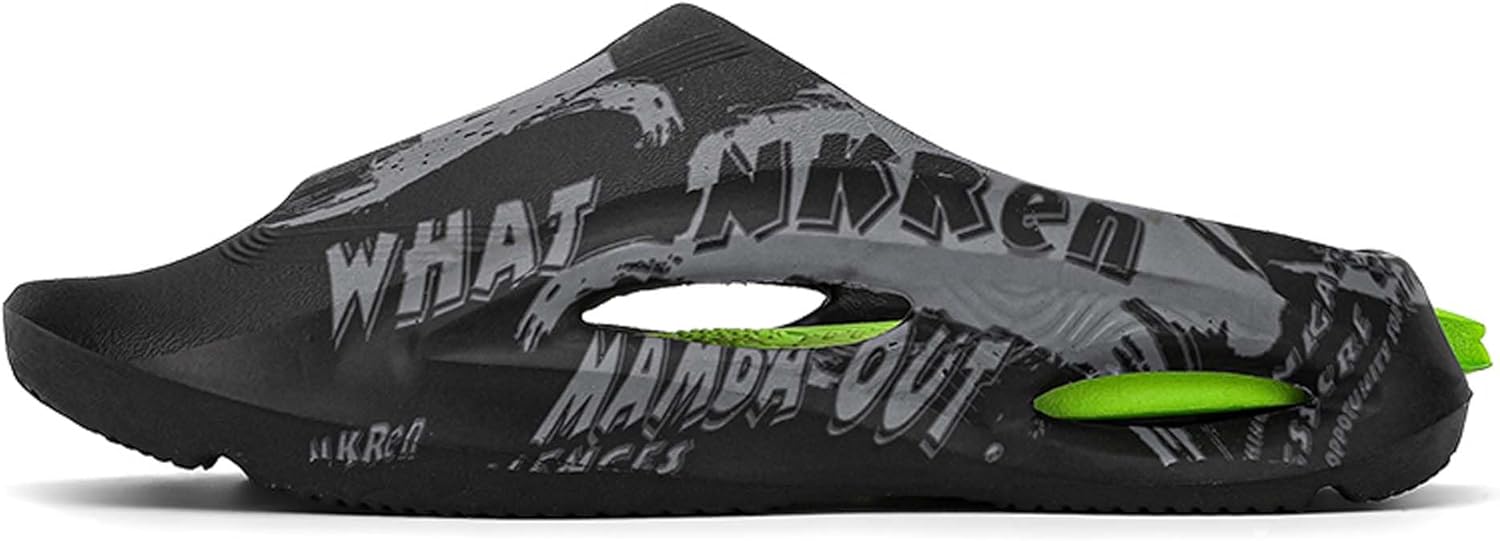 

Легкие летние шлепанцы для спа-массажа для дома и улицы, быстро сохнут и удобны для душа Generic, черный/зеленый