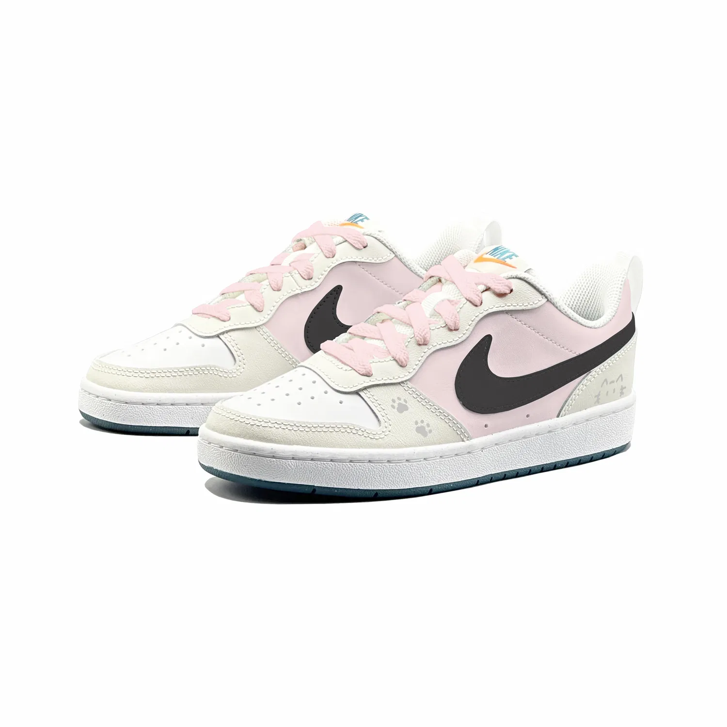 Кроссовки для скейтбординга Court Borough 2 Kids, унисекс Nike, Light Pink — фото 4