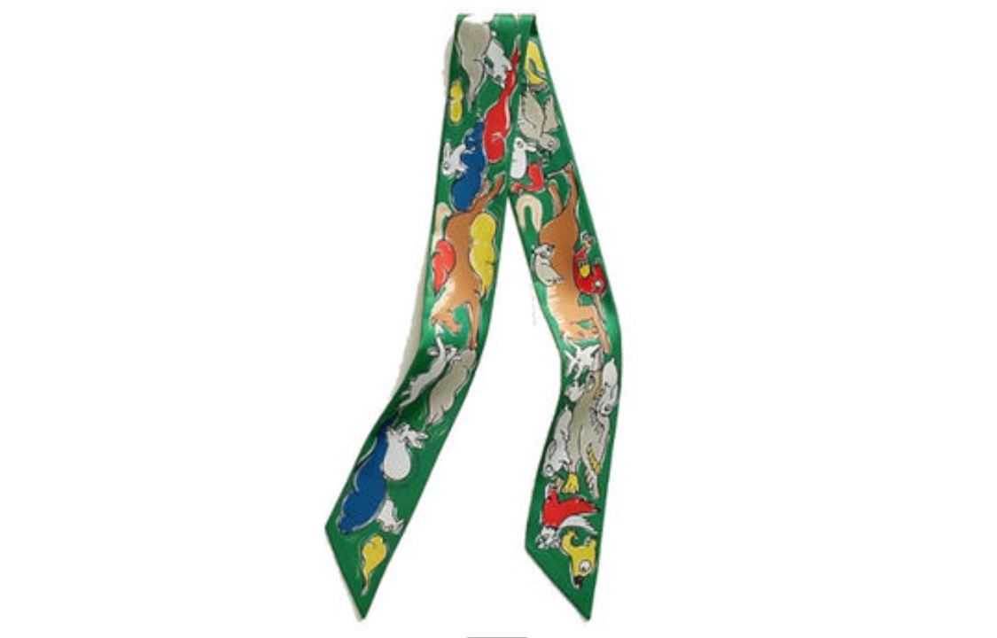 

HERMES Шёлковый шарф, Green
