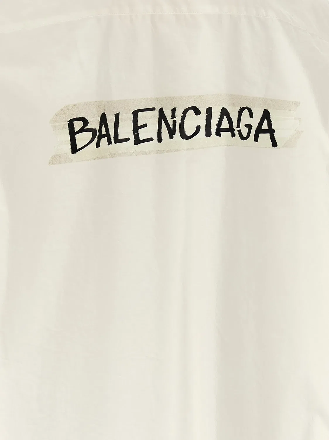 Рубашка «Малярный скотч» BALENCIAGA, белый — фото 4