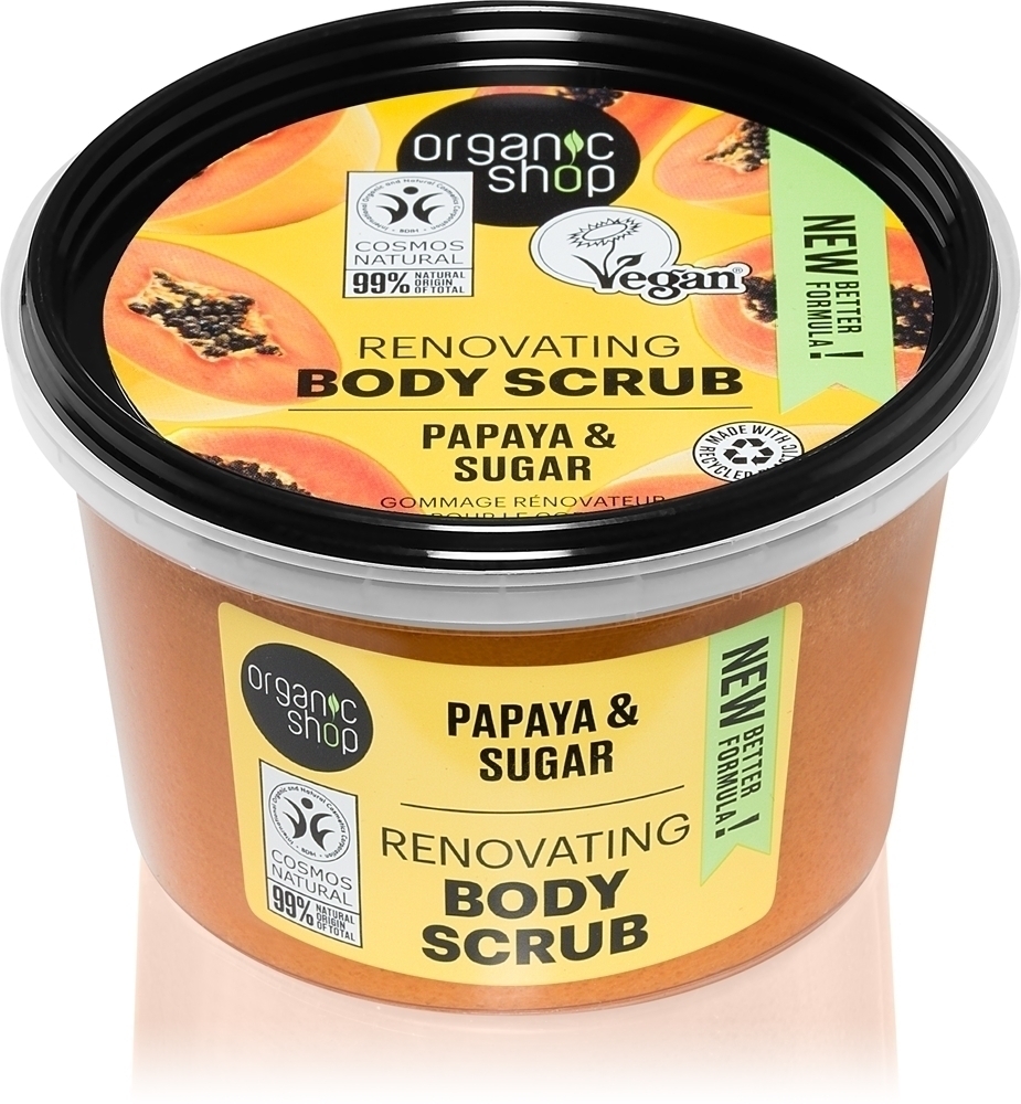 

Органический скраб для тела с папайей и сахаром Organic Shop, 250 мл