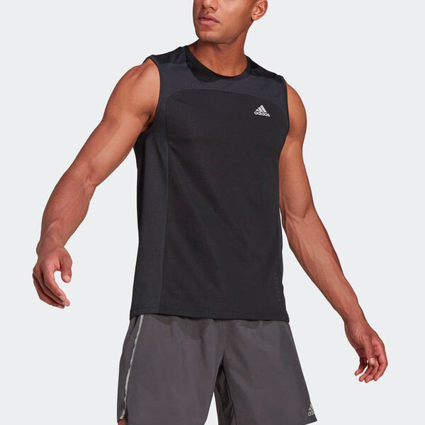 Майка adidas Heatrdy Sleevl Casual Running Sports Vest Black, черный — фото 2