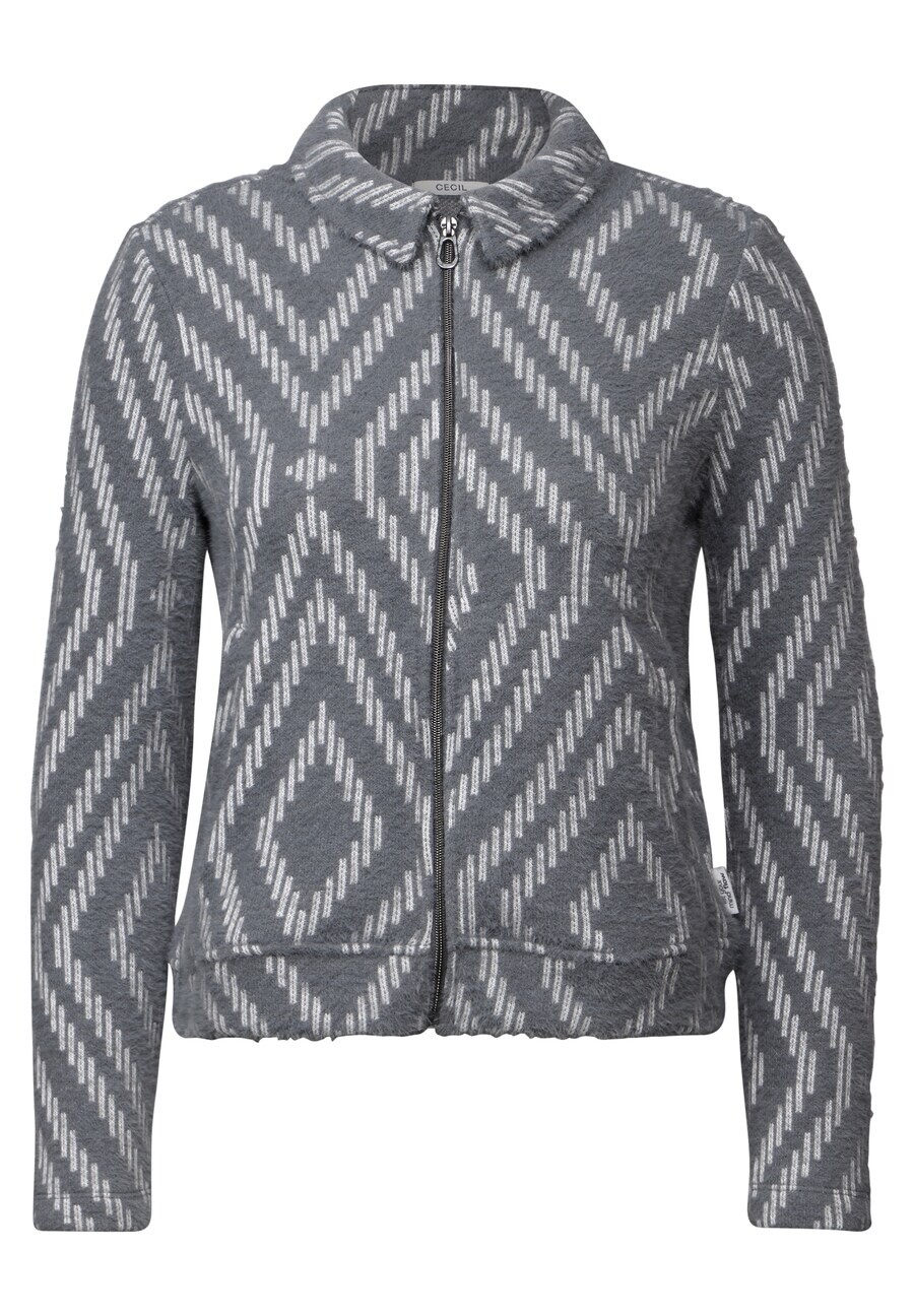 

Вязаный кардиган CECIL Knit Cardigan, цвет light grey/dark grey