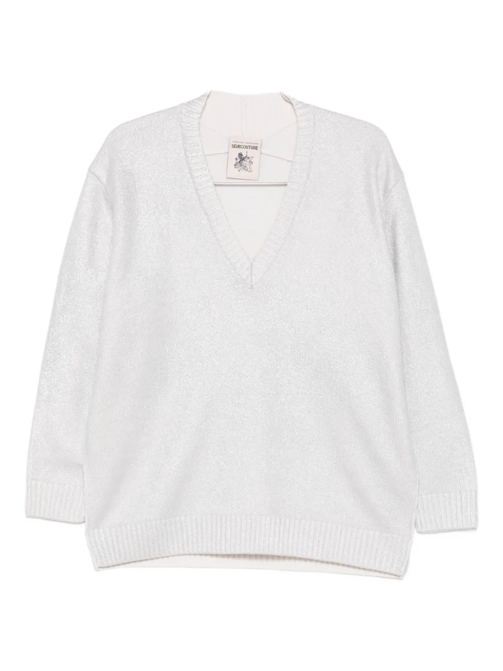 

Джемпер Faustina с V-образным вырезом Semicouture, серый