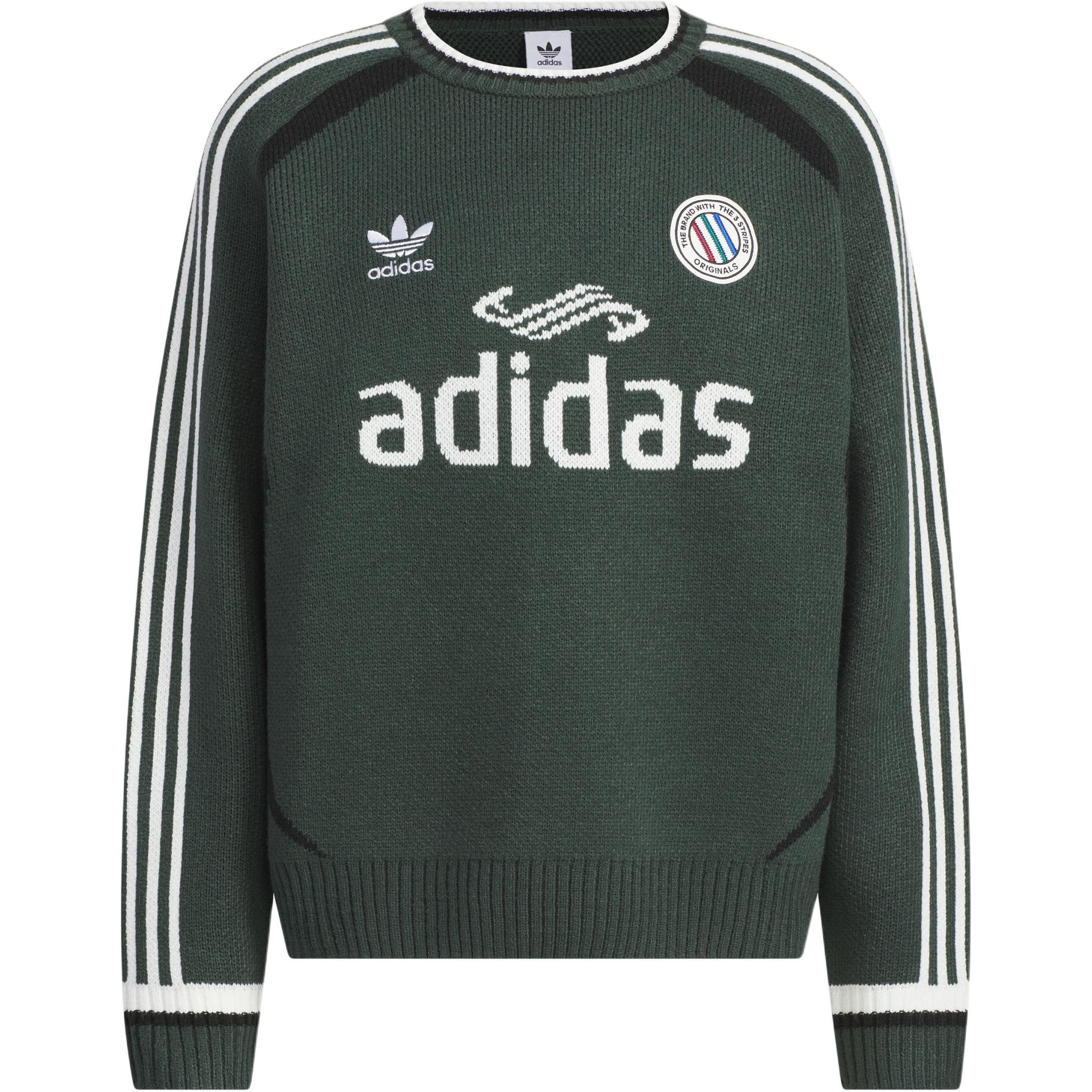 Adidas Striped Long sleeved Sweater Adidas Originals, зеленый — фото 3
