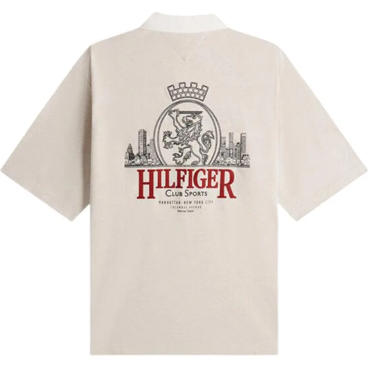 Поло Tommy Hilfiger мужское светло-хаки — фото 3