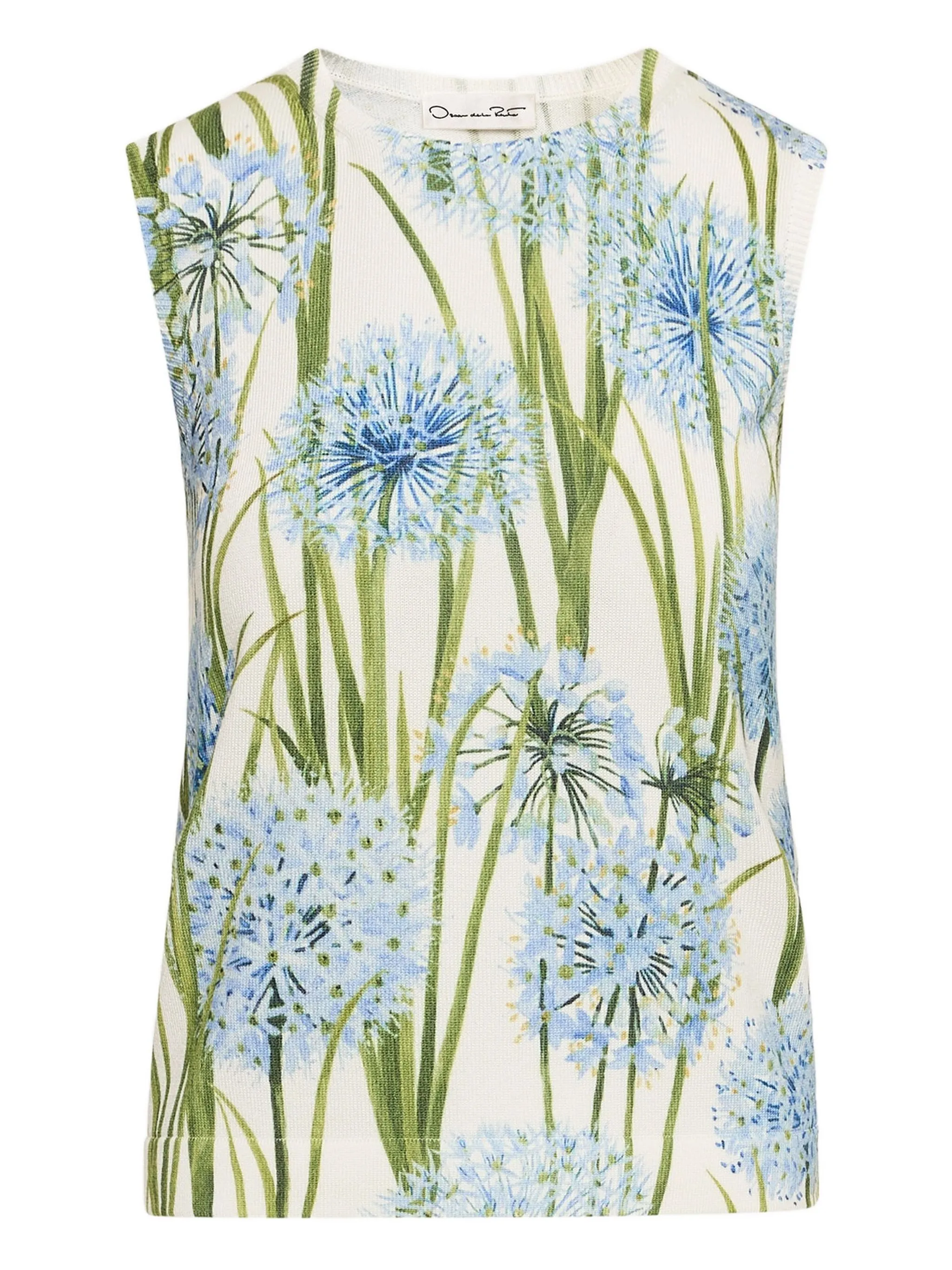 

Топ с круглым вырезом Oscar De La Renta, белый