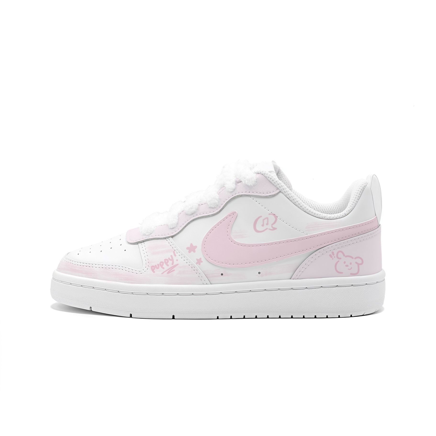 

Nike Детские кроссовки для скейтбординга Court Borough Pink Puppy с амортизацией, износостойкие, низкие, для подростков