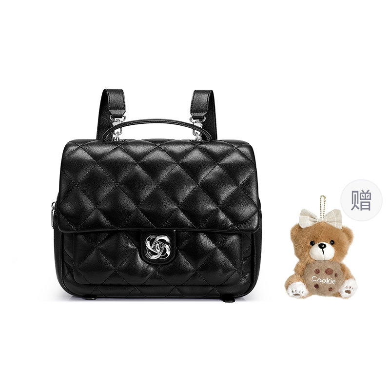 

Рюкзак из искусственной кожи, большой размер, женский, разноцветный Just Star, mousse черный