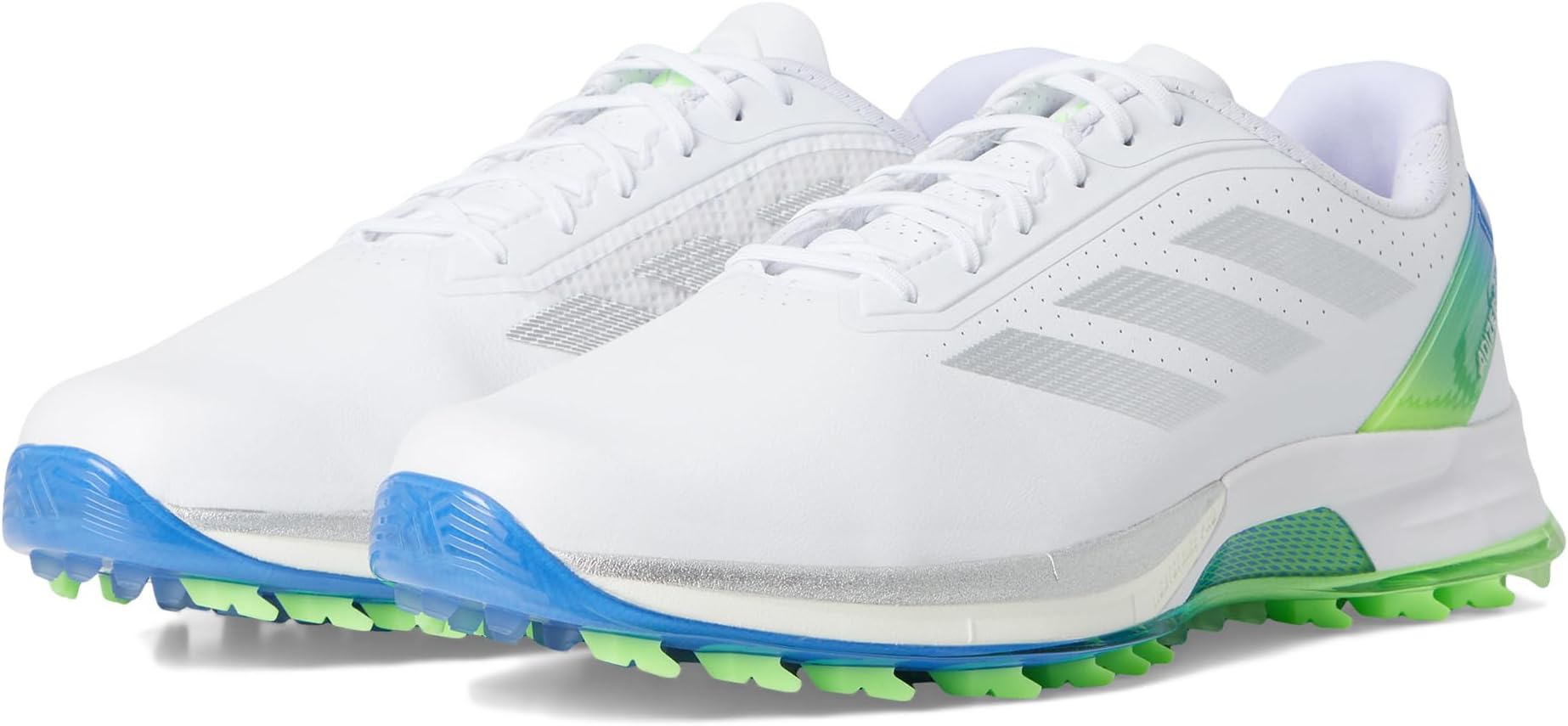

Кроссовки adidas Golf Adizero ZG Spikeless Golf Shoes, цвет Footwear White/Silver Metallic/Lime Burst