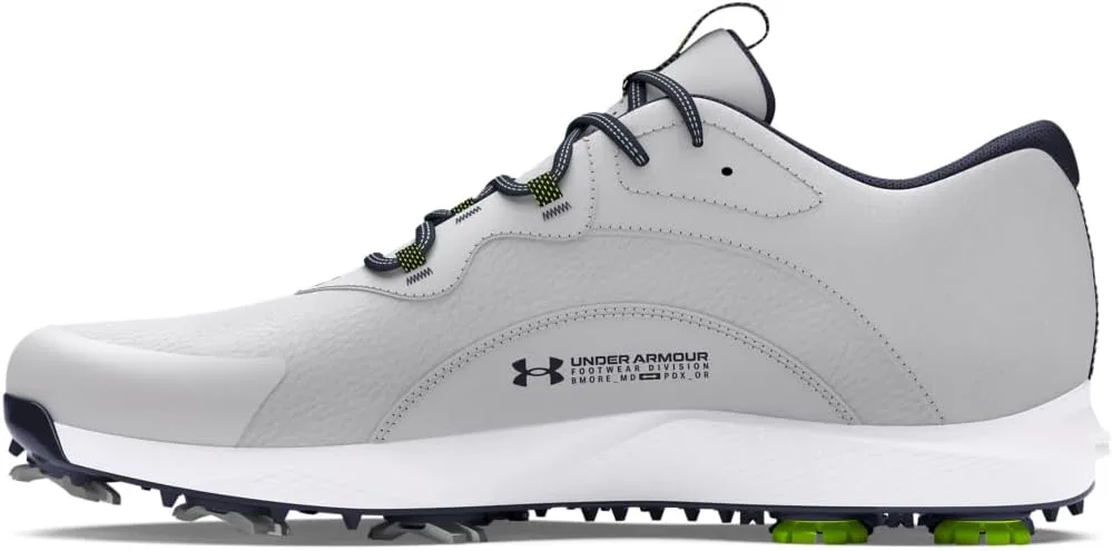 Мужские гольф-туфли Under Armour Charged Draw 2 с шипами, серый/темно-синий — фото 2