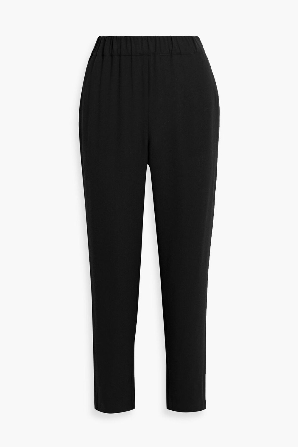 

Брюки Lana зауженного кроя из крепа IRIS & INK, черный