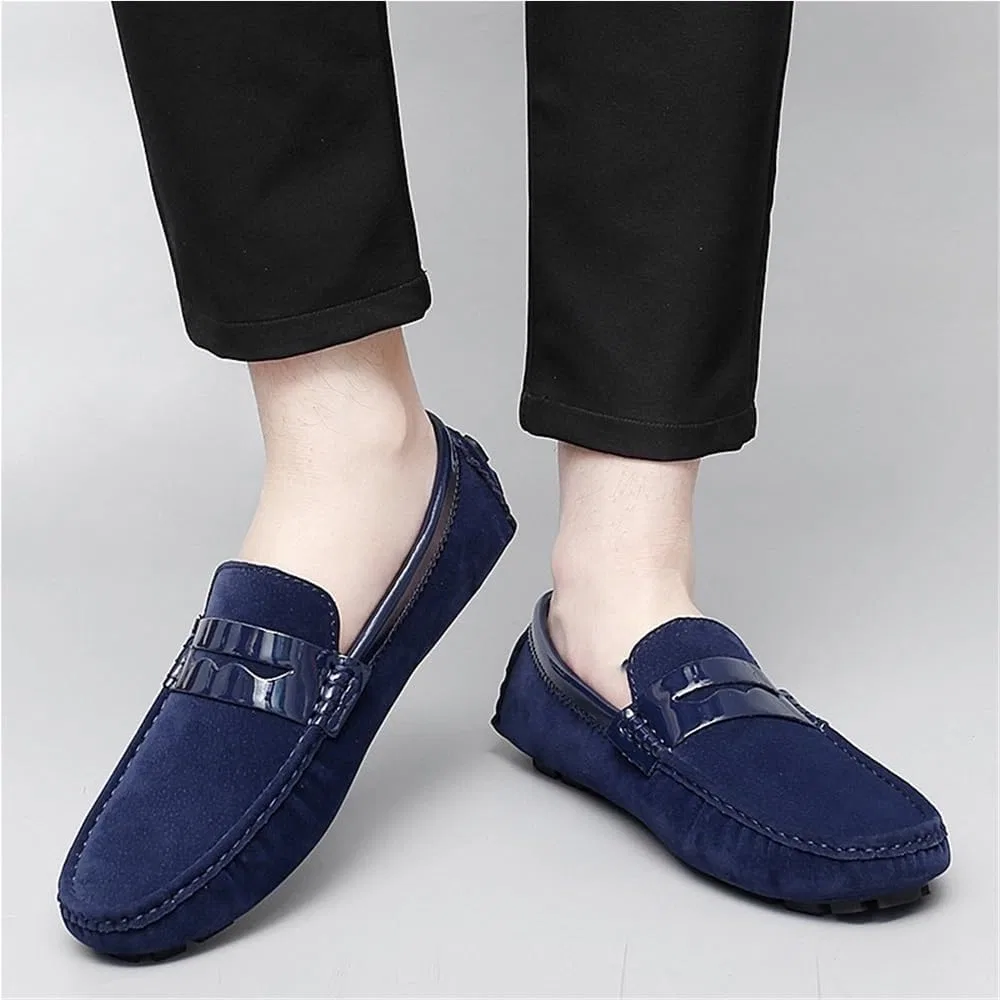 Лоферы мужские, дышащая замша, Slip-On, Красный UOPYNE — фото 3