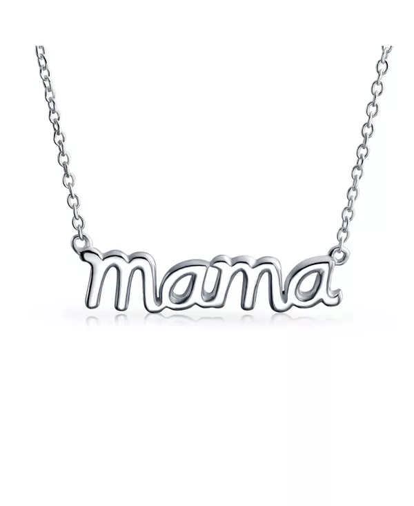 

Ожерелье с подвеской «Mama Script» из стерлингового серебра Bling Jewelry, silver