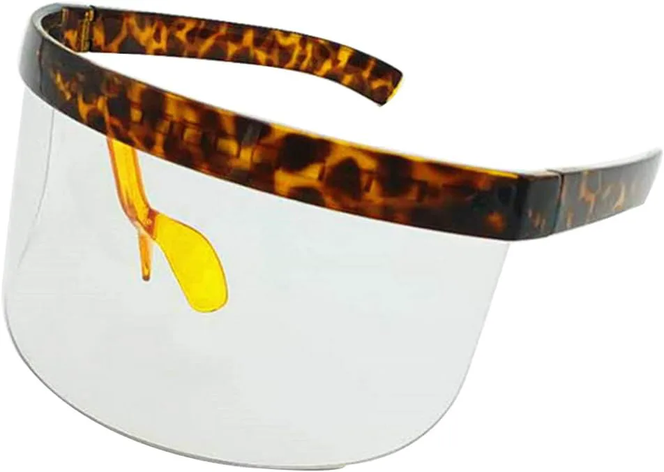 

Солнцезащитные очки COTIA в футуристическом стиле, увеличенного размера, с плоским верхом, зеркальными монолинзами, оправой песочного цвета, диаметром 166 мм, Leopard