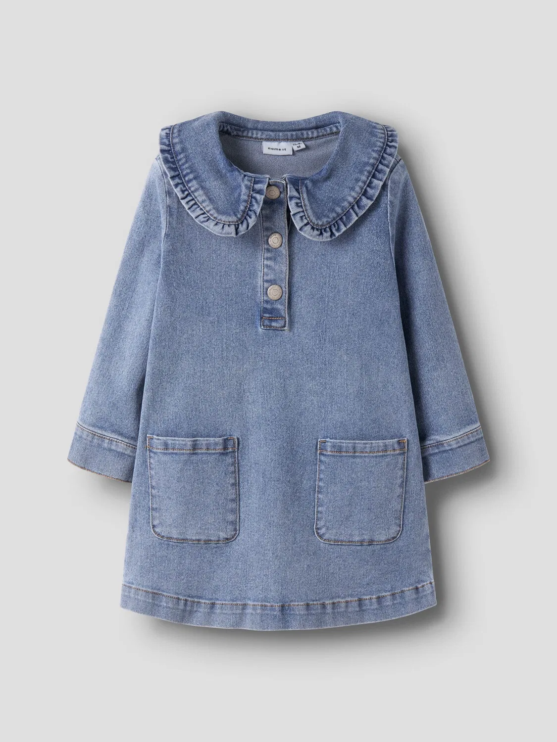 Платье джинсовое, Name it, medium blue denim — фото 3