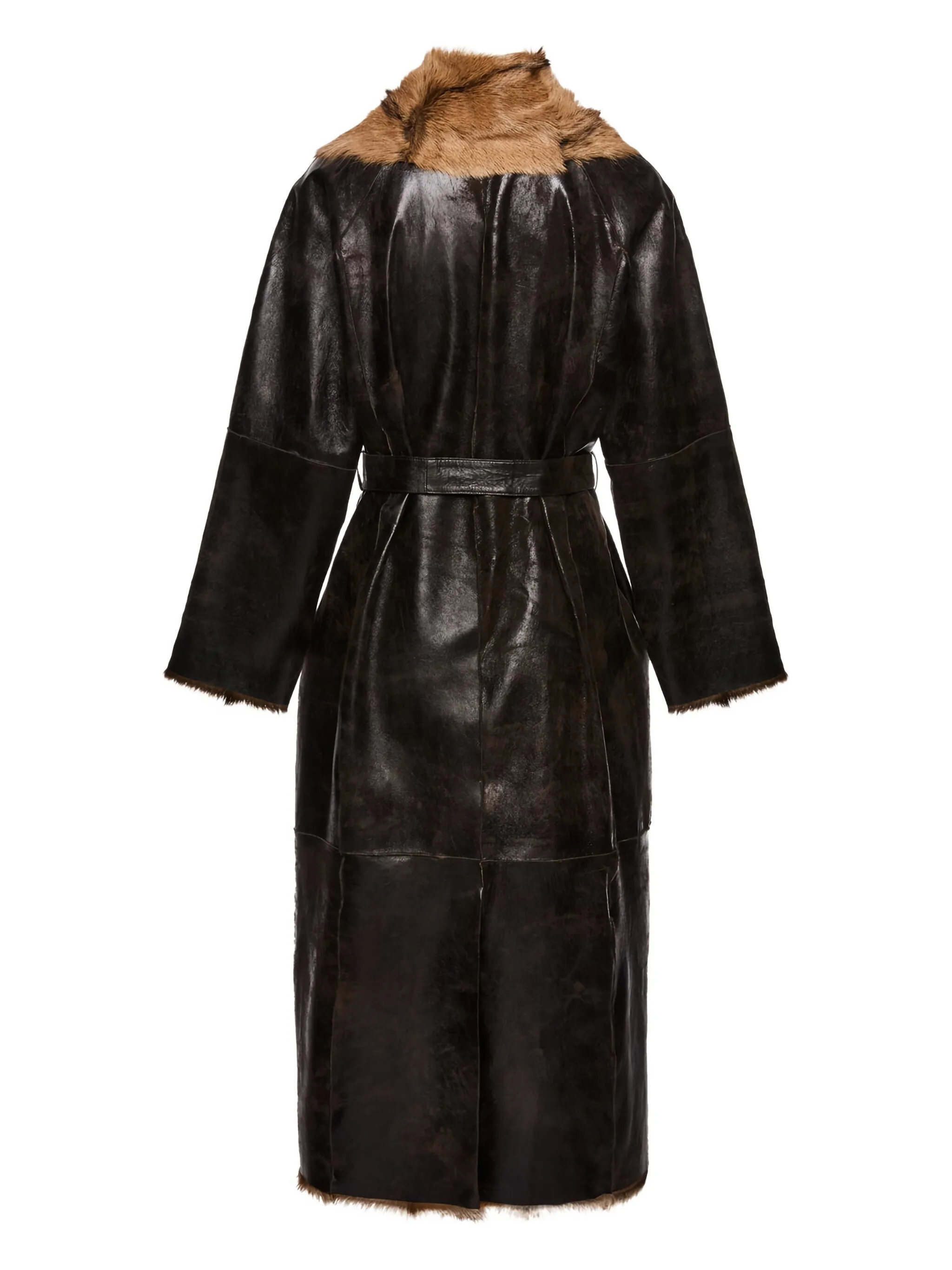 

Пальто-накидка с поясом Magda Butrym, коричневый