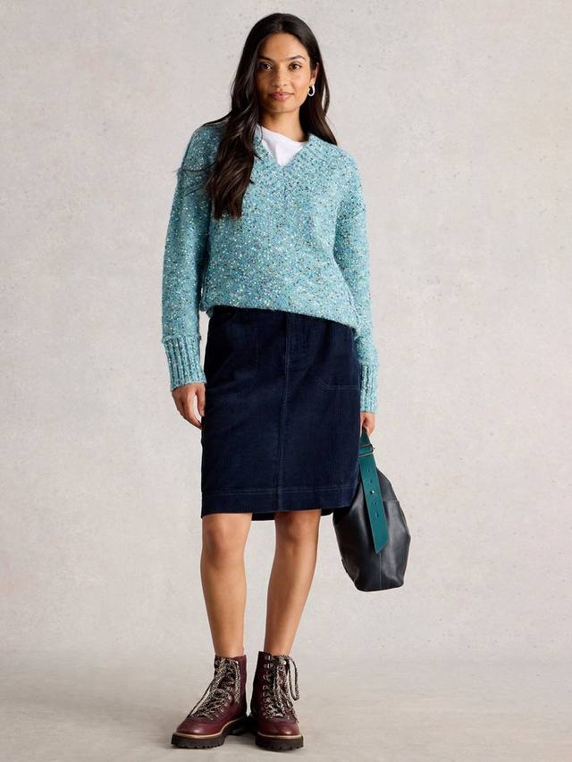 

Короткая юбка из вельвета Tia White Stuff, Dark Navy