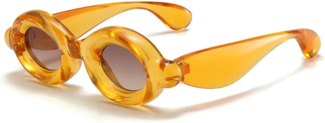 

Ретро-модные панк-очки для вечеринок, женские и мужские солнцезащитные очки в винтажном стиле с защитой от УФ-излучения UV400 для активного отдыха на открытом воздухе VFDHN, Orange