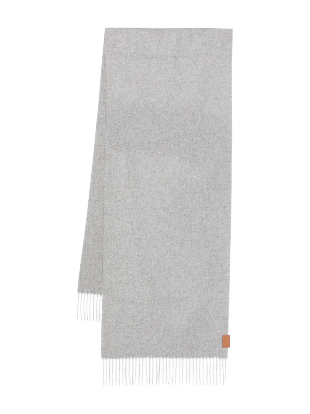 

Кашемировый шарф с бахромой Loewe, серый