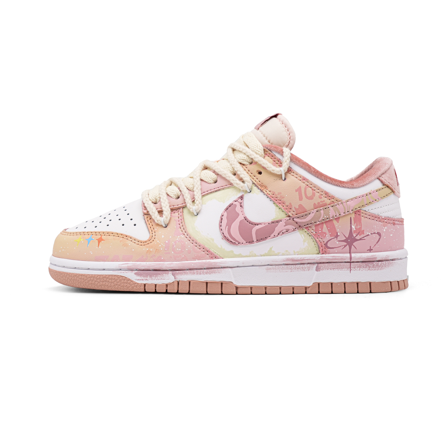

Nike Кроссовки для скейтборда dunk pink love galaxy нескользящие износостойкие низкие детские pink