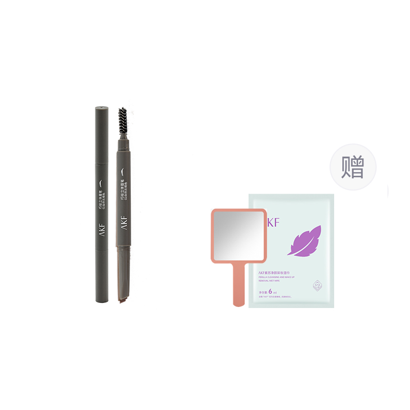 

Долговечный карандаш для бровей Triangle Waterproof And Sweat Resistant в оттенках Brown Gray Black AKF, 02 Natural Taupe+Handheld Mirror+Makeup Remover Wipes